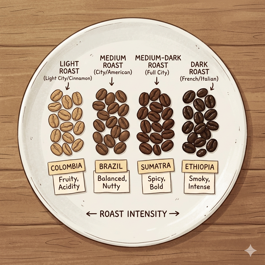 커피원두는 다양하다는 이미지