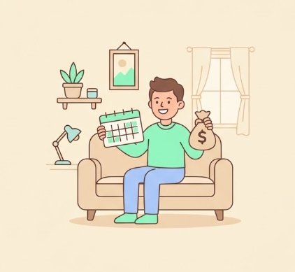 청년과 주거비 일러스트